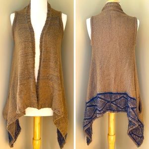 BCBG Max Azria Long Wool Cardigan Sweater Vest